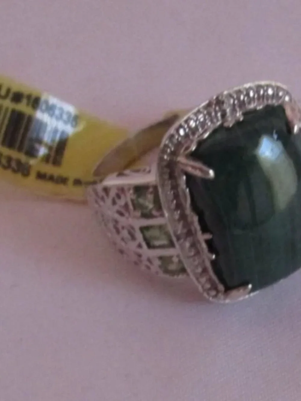 African Malachite Sterling Silver Ring Womens Statement Nickel Free Size 10
